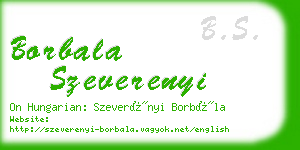 borbala szeverenyi business card